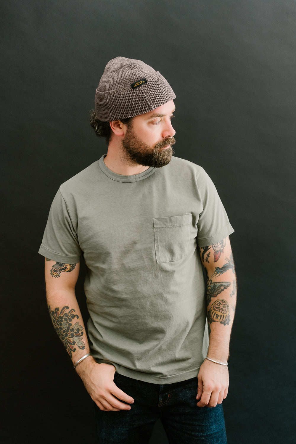 Heavy Duty Pocket Tee - Sage