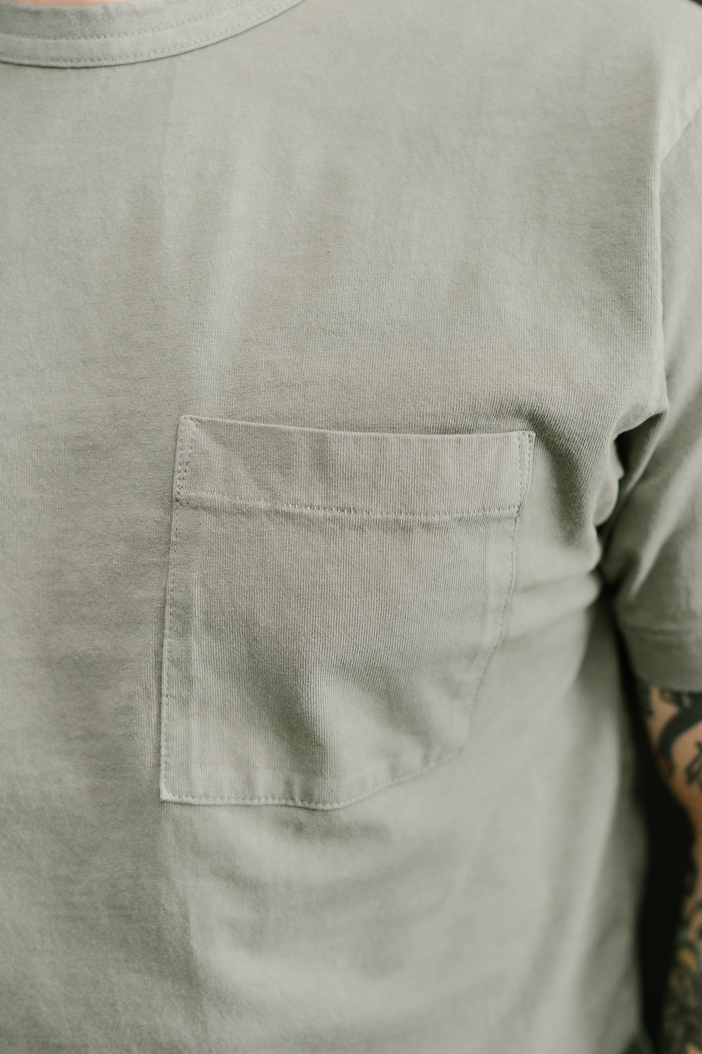 Heavy Duty Pocket Tee - Sage