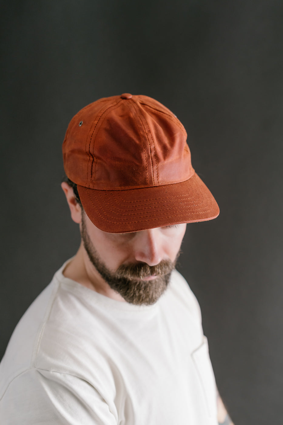 Waxed Canvas Baseball Hat - Brick