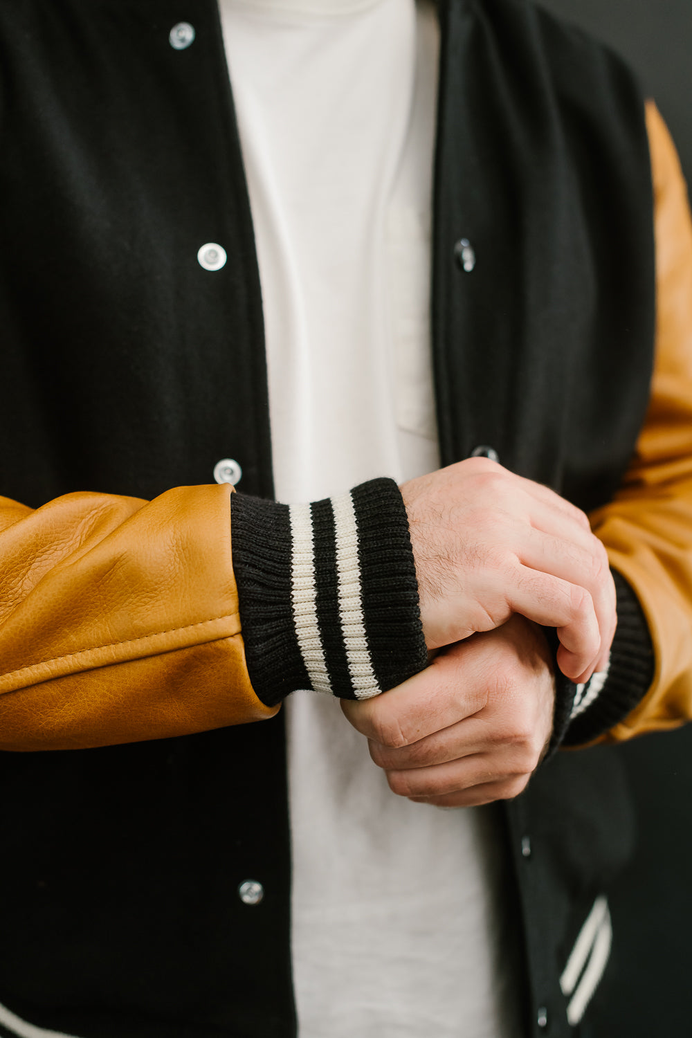 Varsity Jacket - Black, Rust