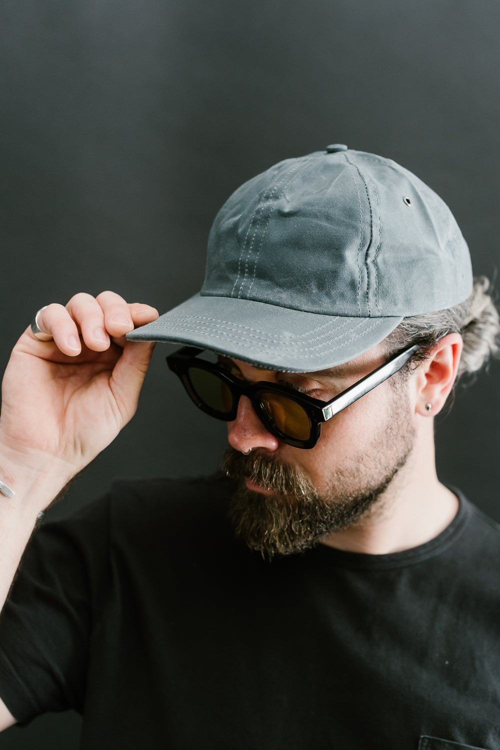 Waxed Canvas Baseball Hat - Harbor Blue