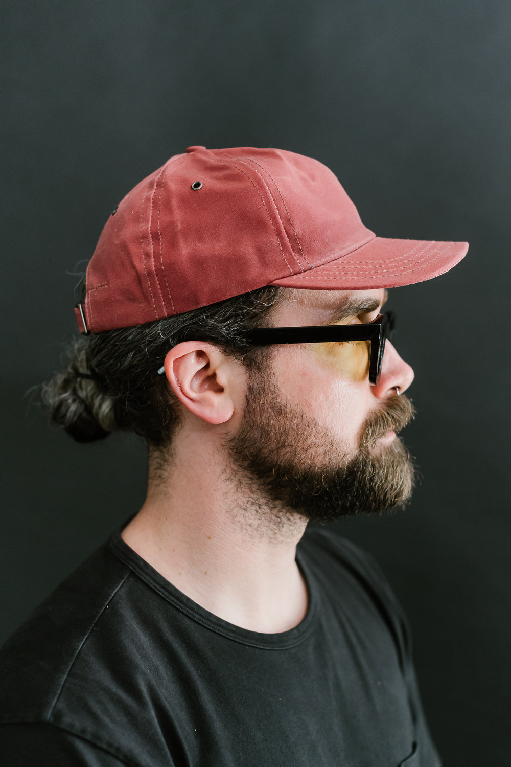 Waxed Canvas Baseball Hat - Nautical Red