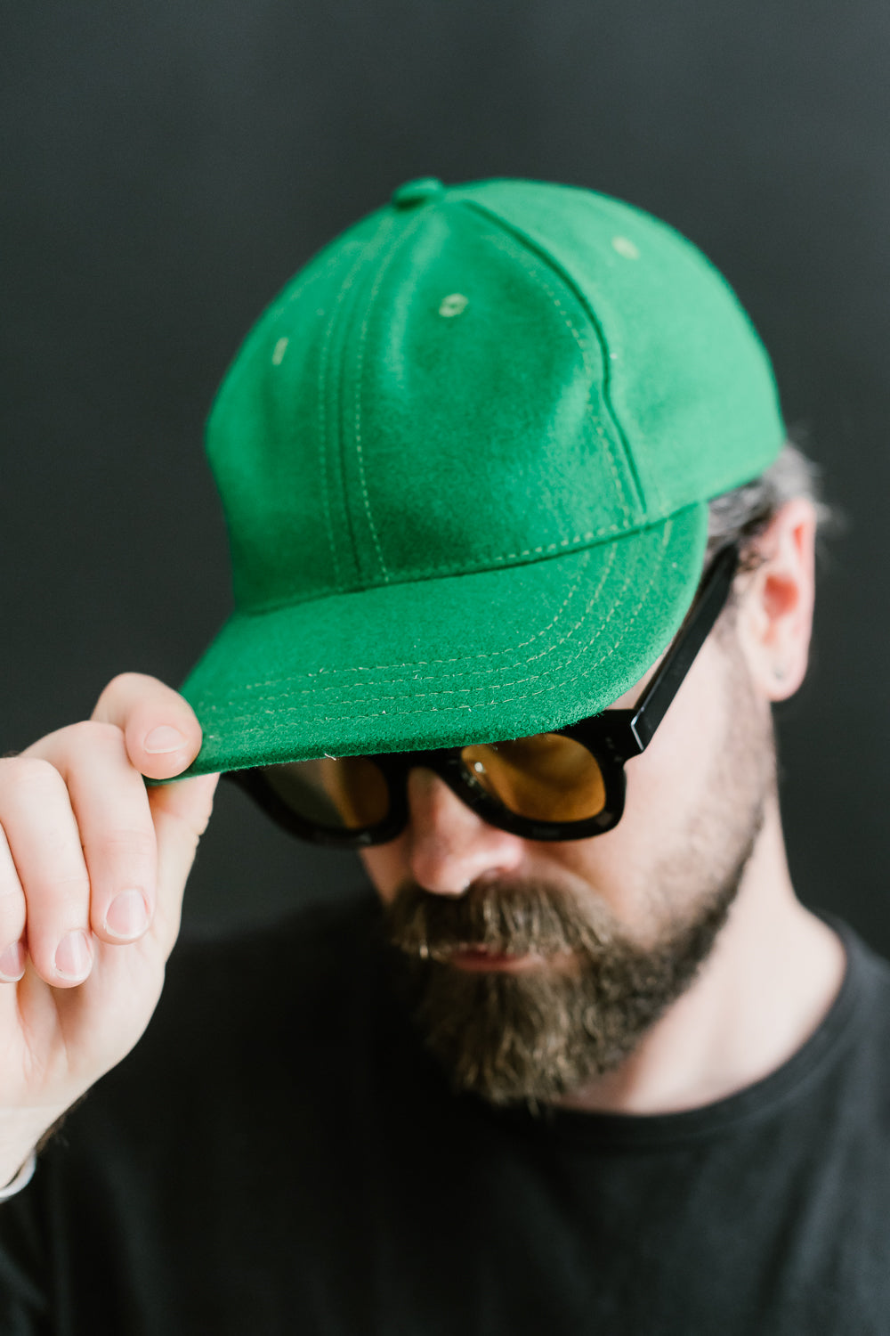 Wool Baseball Hat - Kelly Green