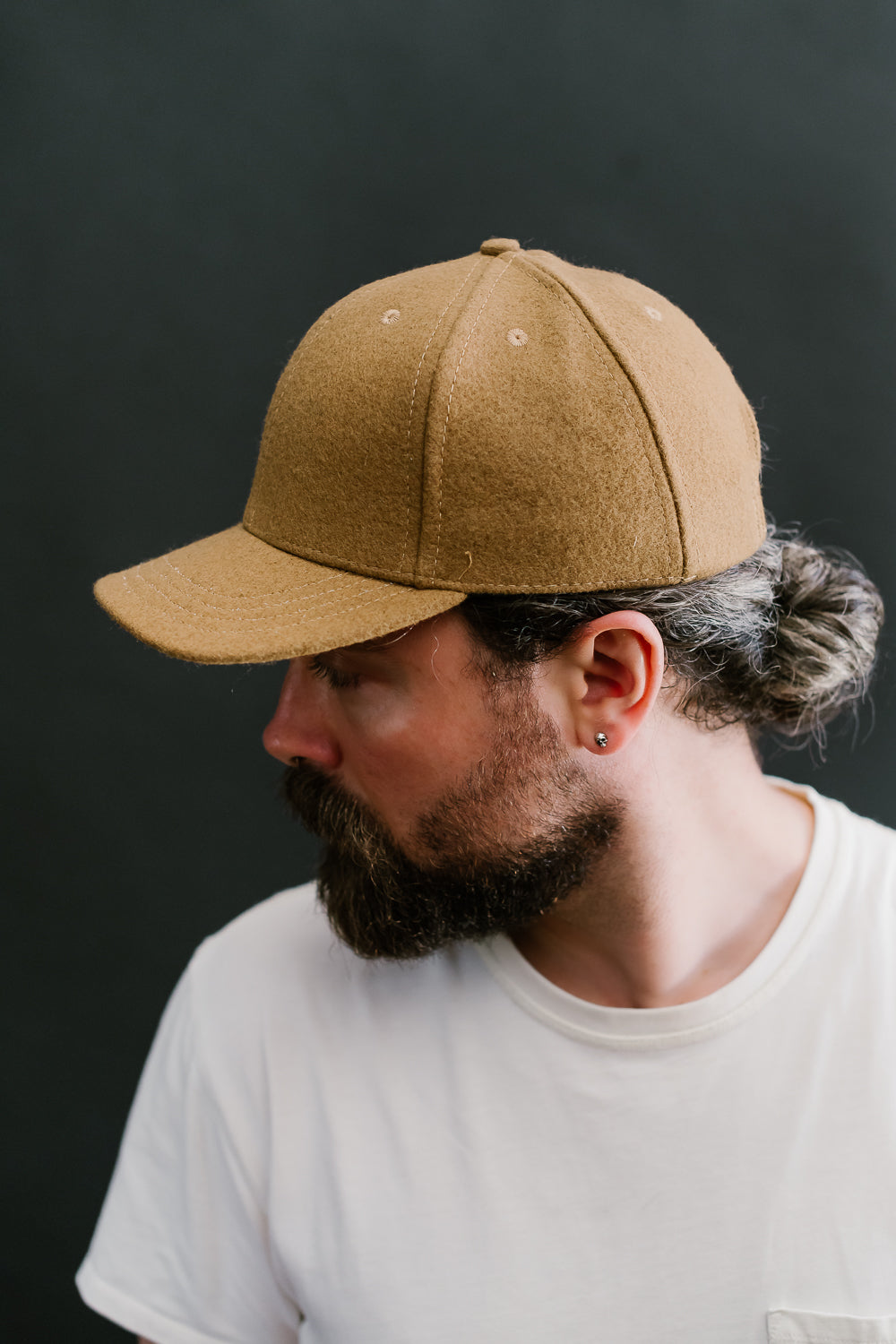 Wool Baseball Hat - Tan