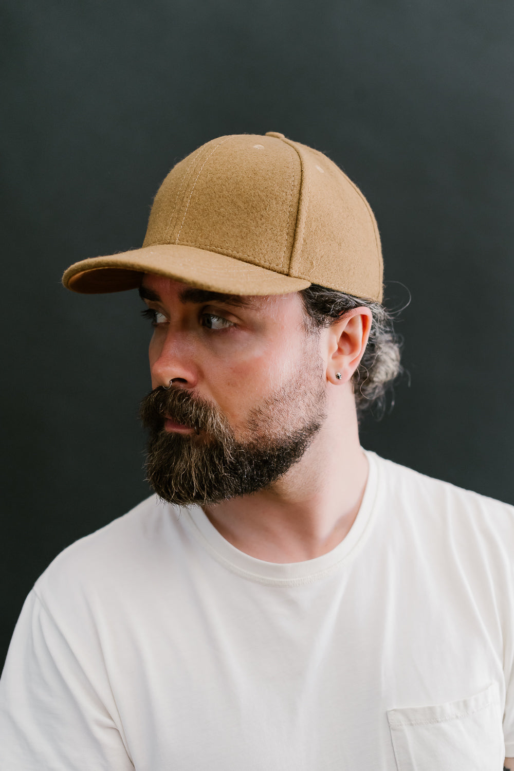 Wool Baseball Hat - Tan