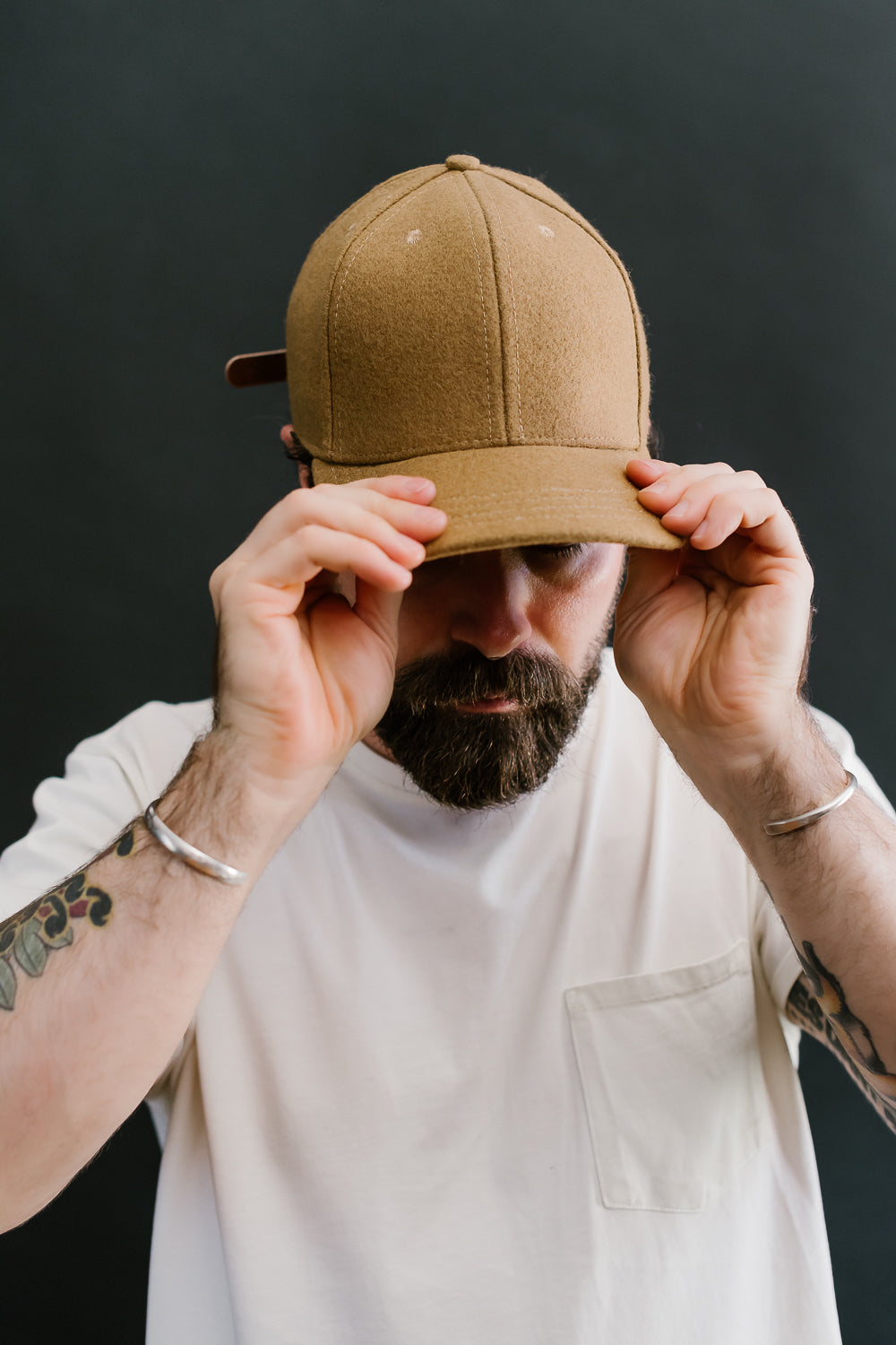 Wool Baseball Hat - Tan