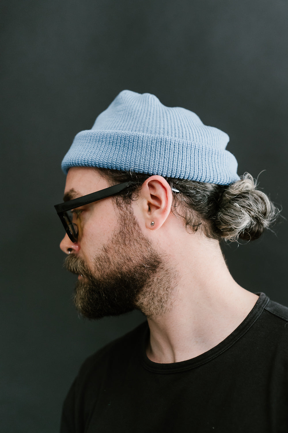 Wool Knit Watch Cap - Columbia Blue