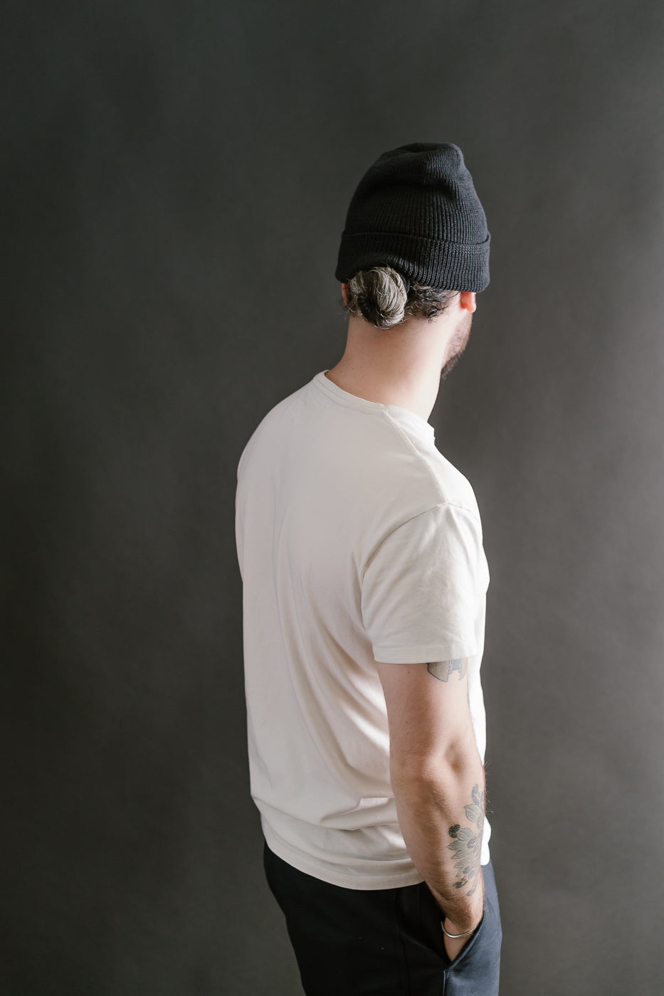 Wool Knit Watch Cap - Dark Charcoal