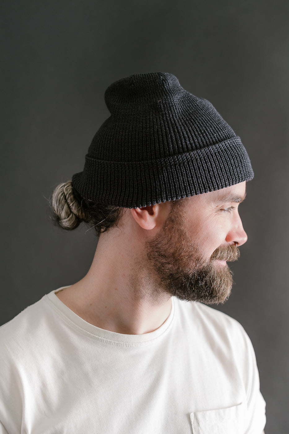 Wool Knit Watch Cap - Dark Charcoal