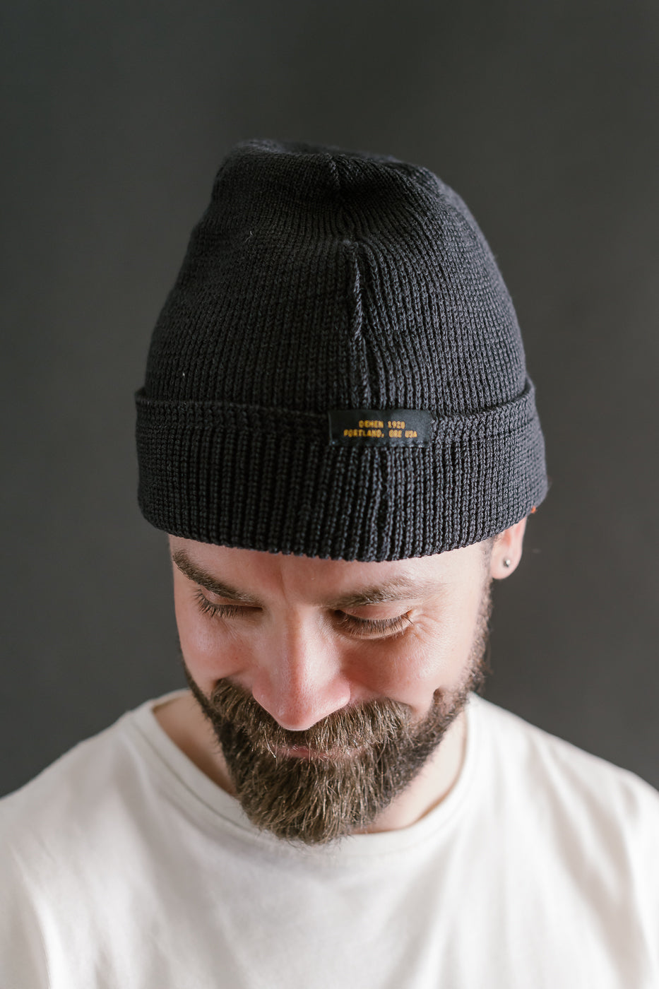 Wool Knit Watch Cap - Dark Charcoal