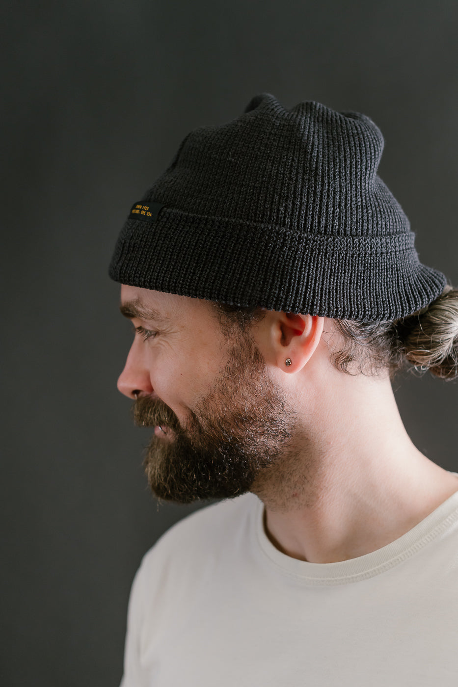 Wool Knit Watch Cap - Dark Charcoal