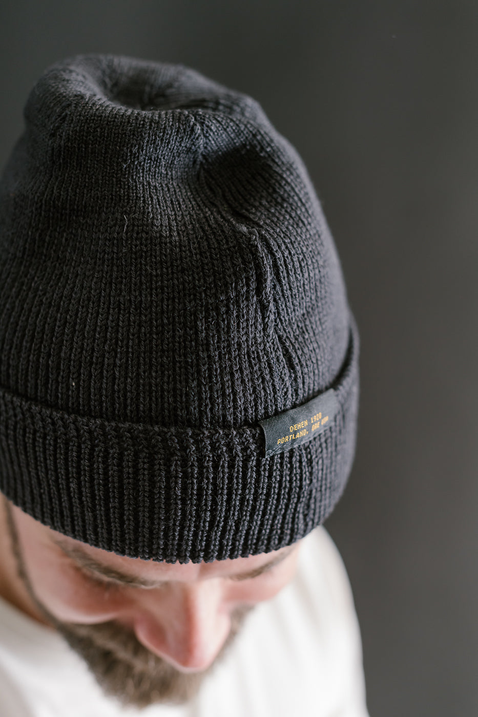 Wool Knit Watch Cap - Dark Charcoal