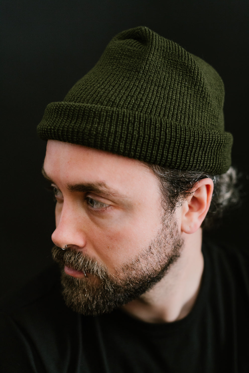 Wool Knit Watch Cap - Loden