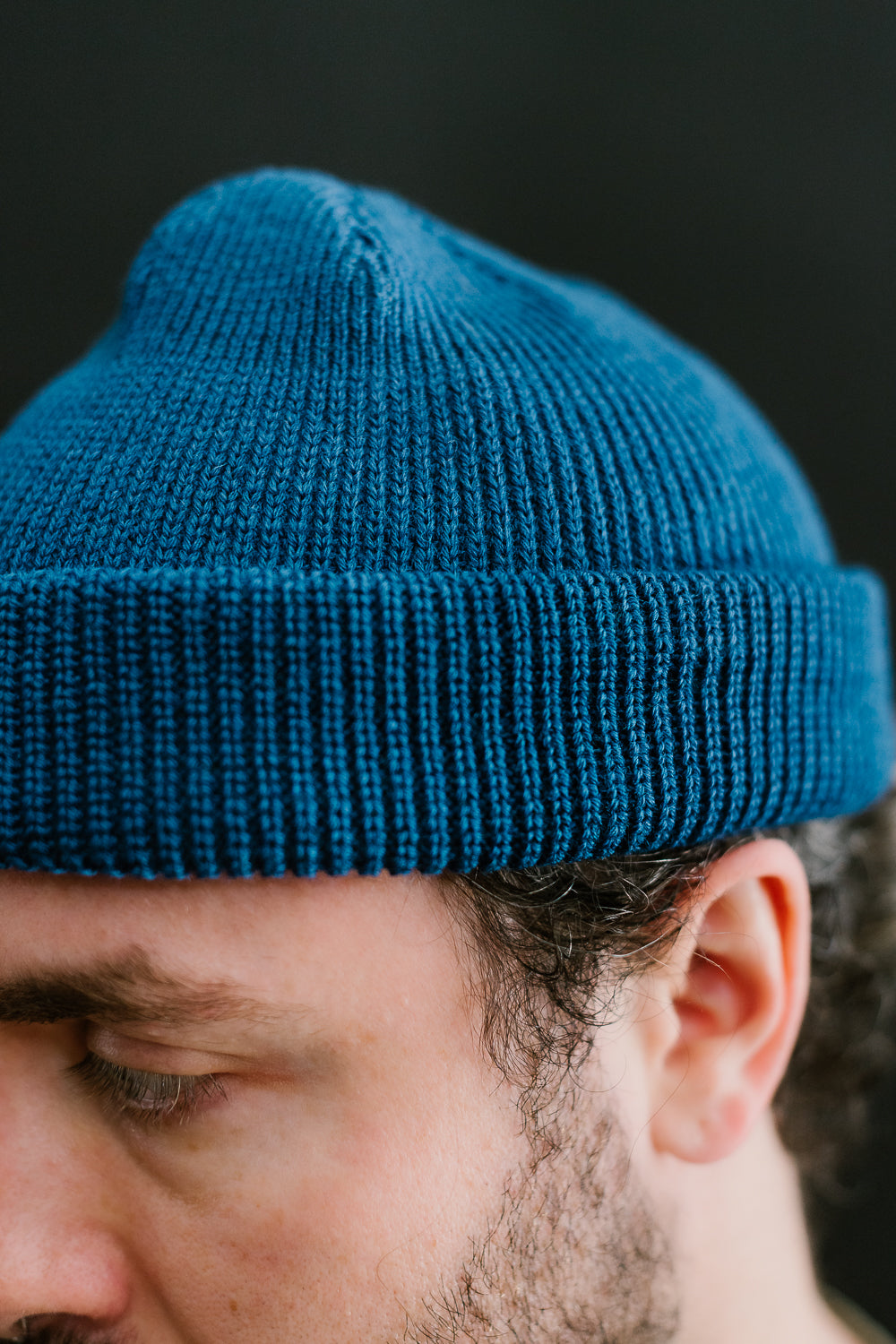 Wool Knit Watch Cap - Dark Royal