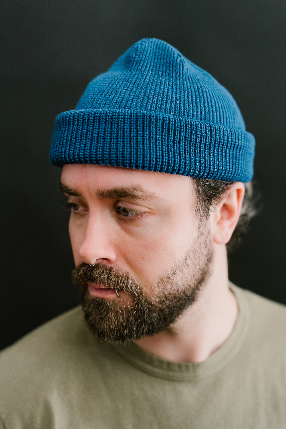 Wool Knit Watch Cap - Dark Royal