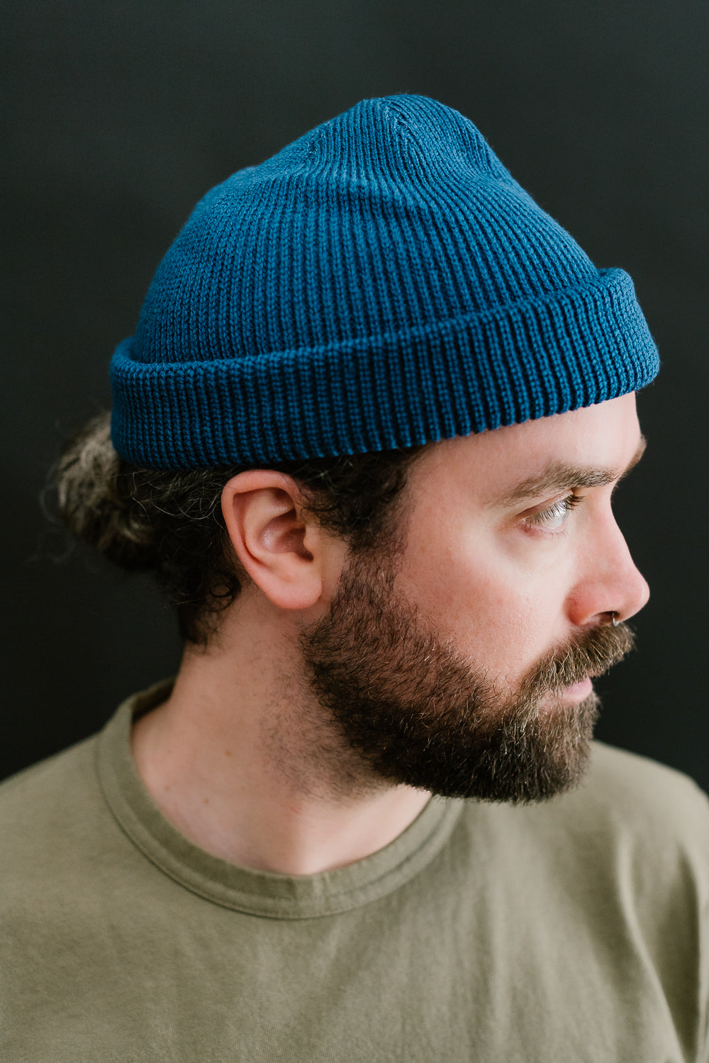 Wool Knit Watch Cap - Dark Royal