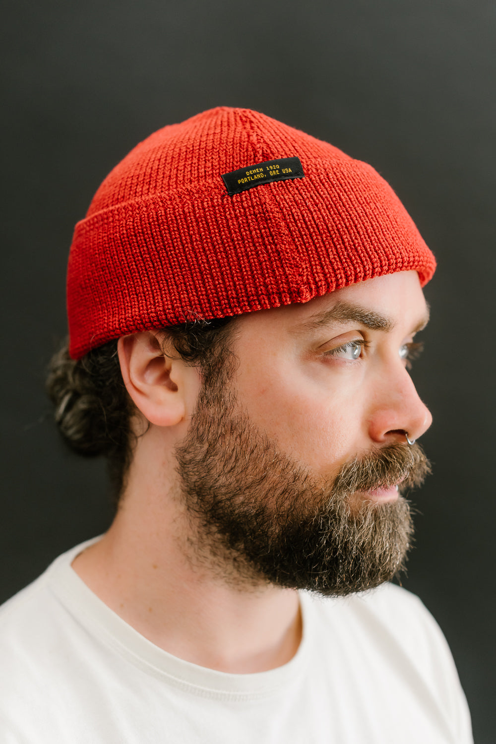 Wool Knit Watch Cap - Forster Red