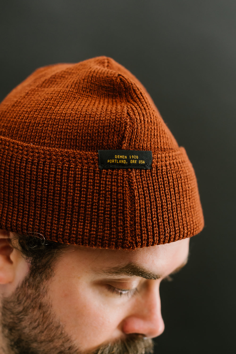 Wool Knit Watch Cap - Tobacco