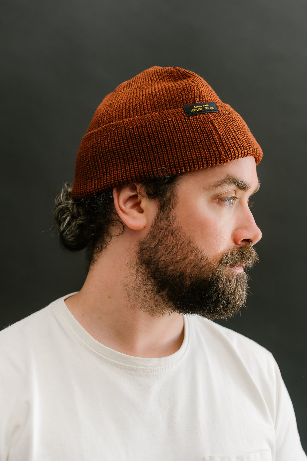 Wool Knit Watch Cap - Tobacco