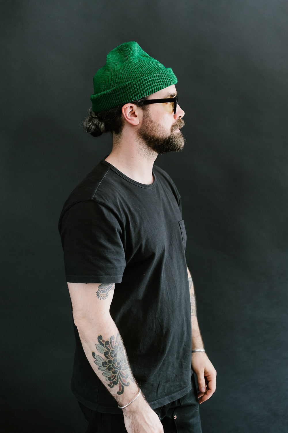 Wool Knit Watch Cap - Kelly Green