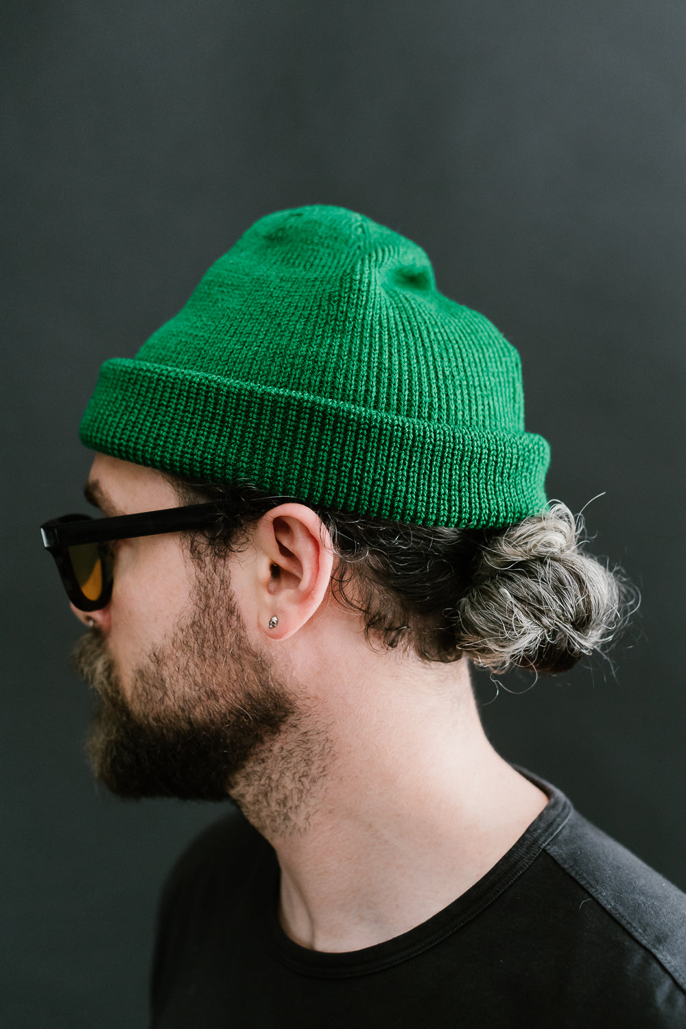 Wool Knit Watch Cap - Kelly Green