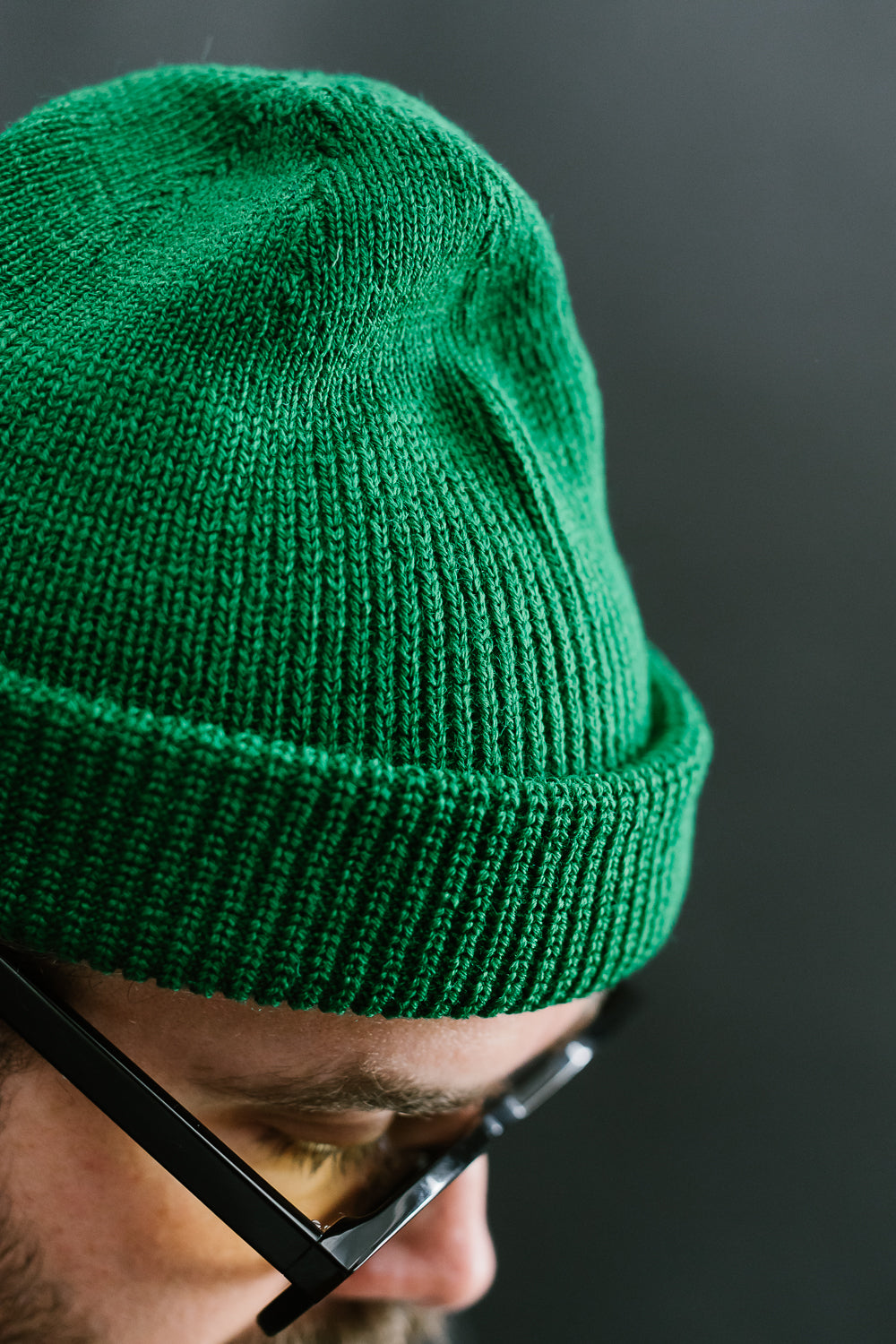 Wool Knit Watch Cap - Kelly Green