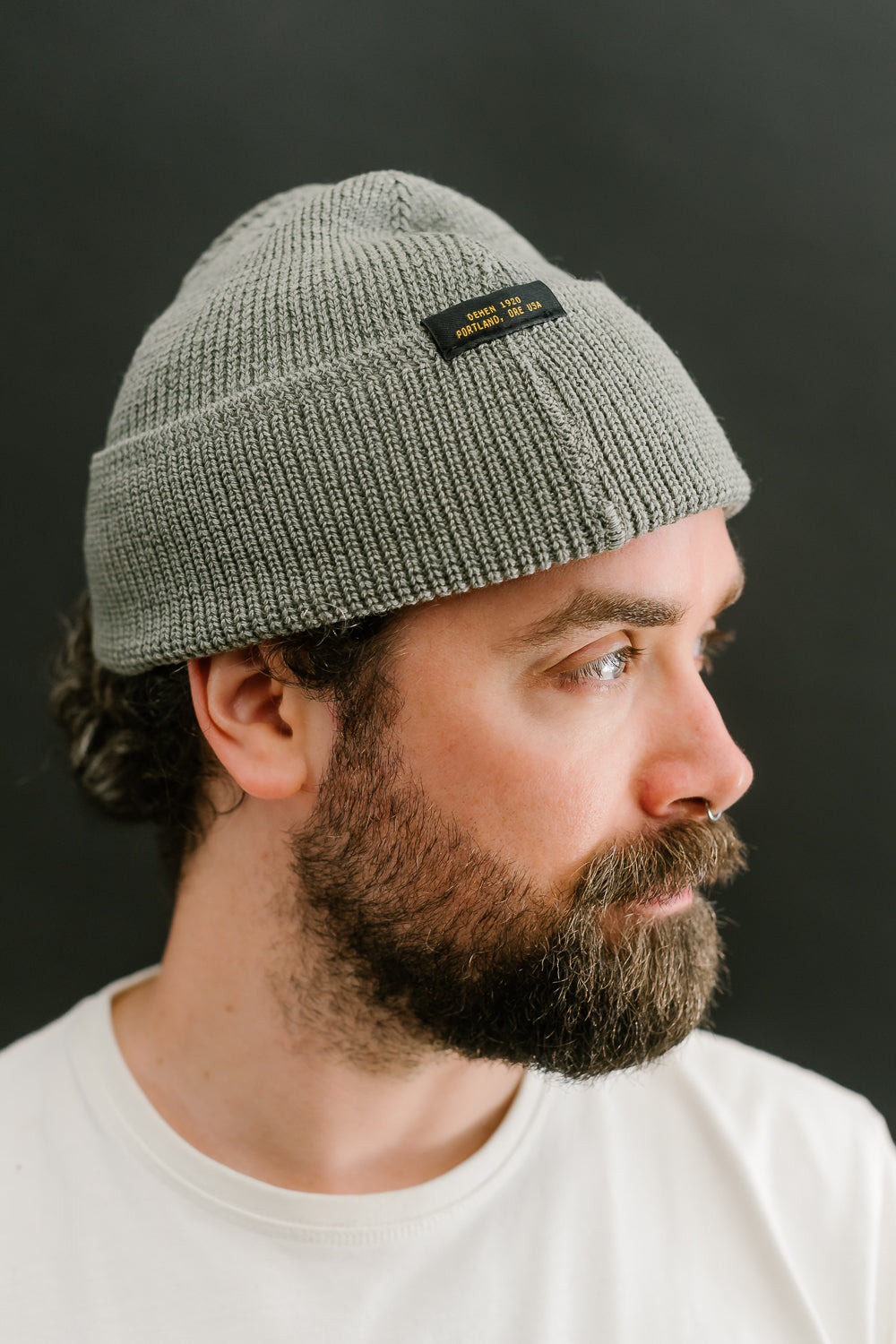 Wool Knit Watch Cap - Sage