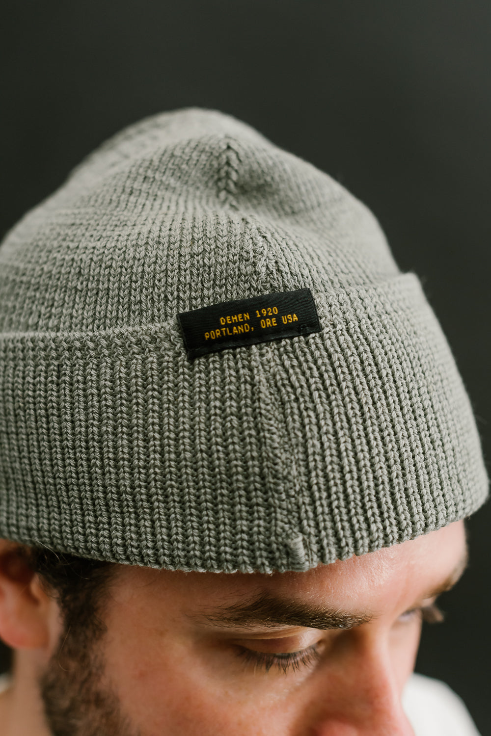 Wool Knit Watch Cap - Sage