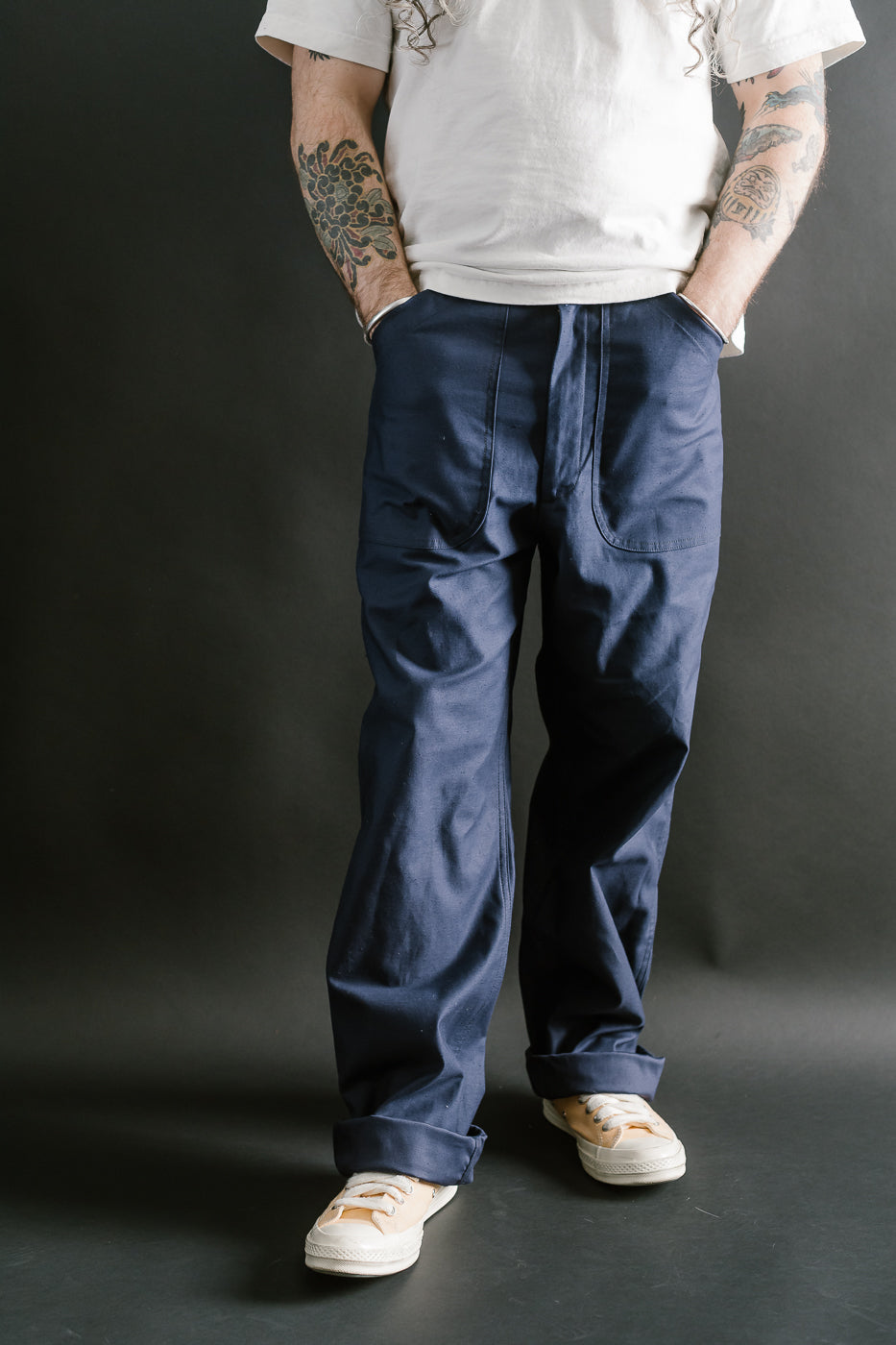 Lot 225 - Back Satin Baker Pants - Navy