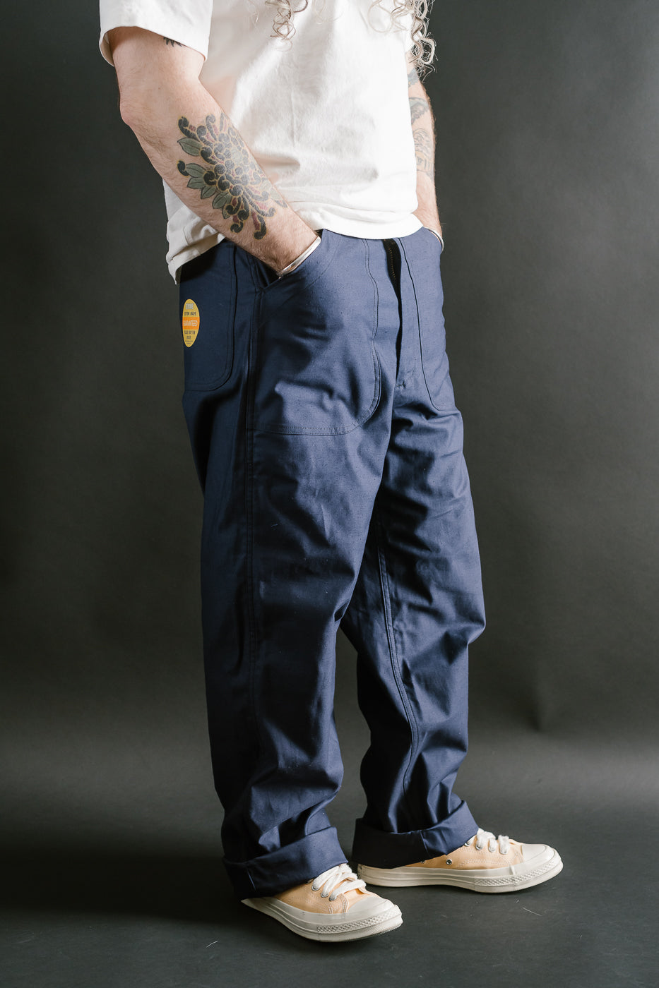 Lot 225 - Back Satin Baker Pants - Navy