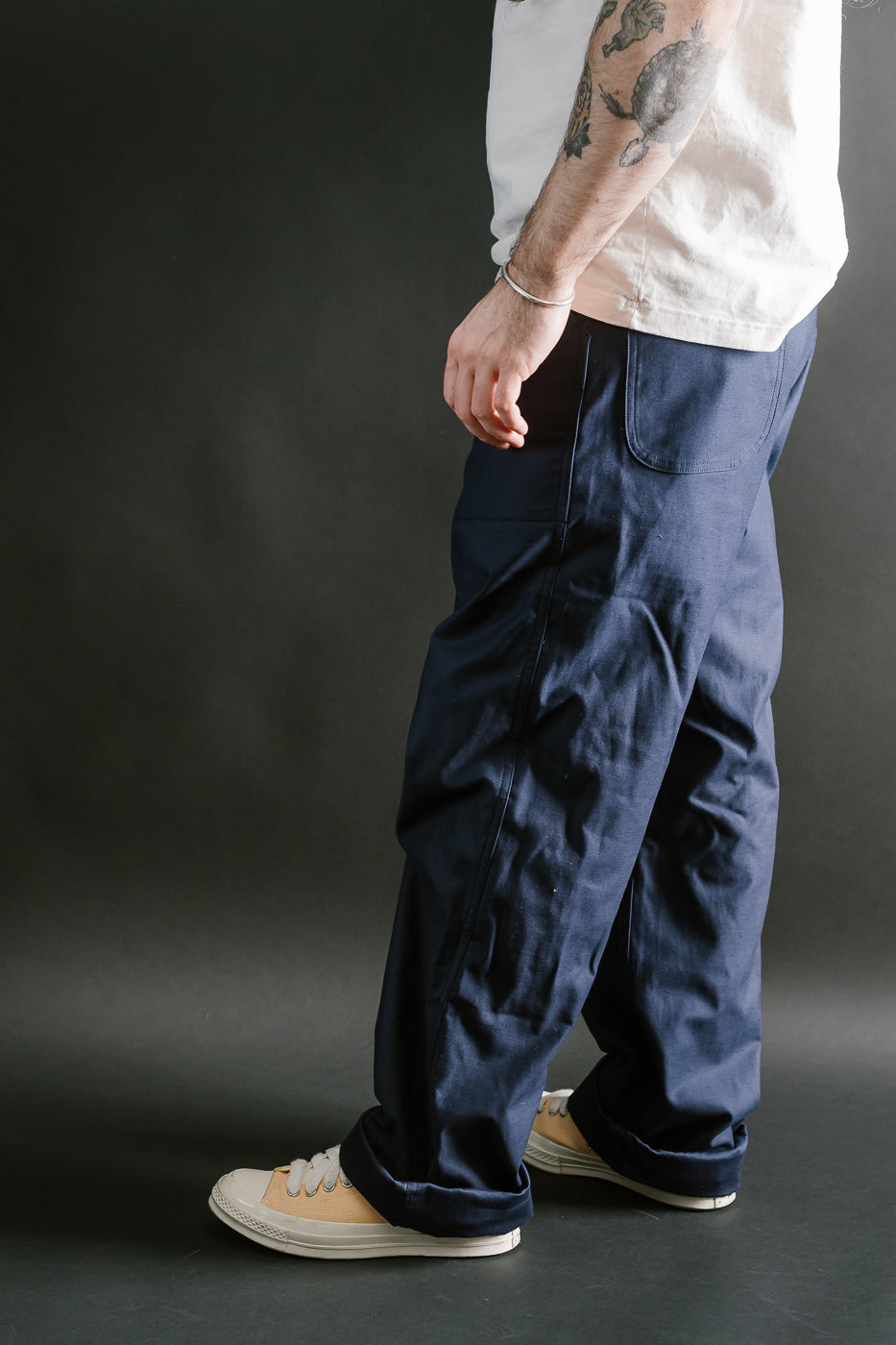 Lot 225 - Back Satin Baker Pants - Navy