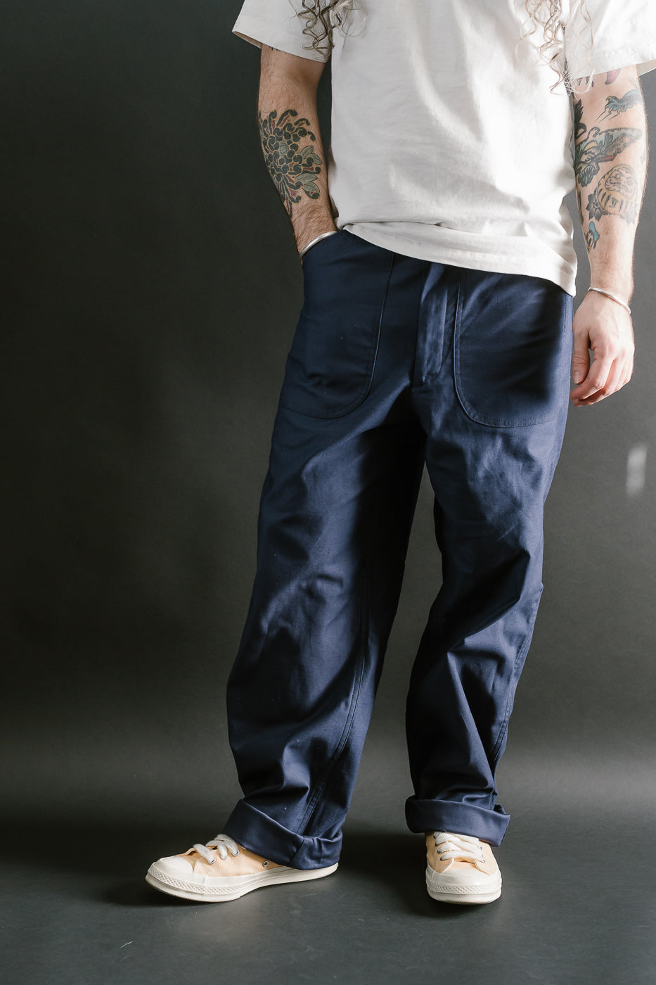 Lot 225 - Back Satin Baker Pants - Navy