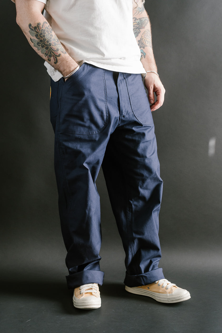 Lot 225 - Back Satin Baker Pants - Navy