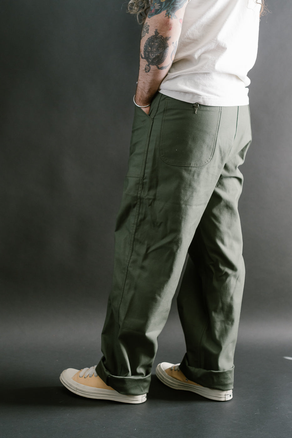 Lot 225 - Back Satin Baker Pants - OD Green