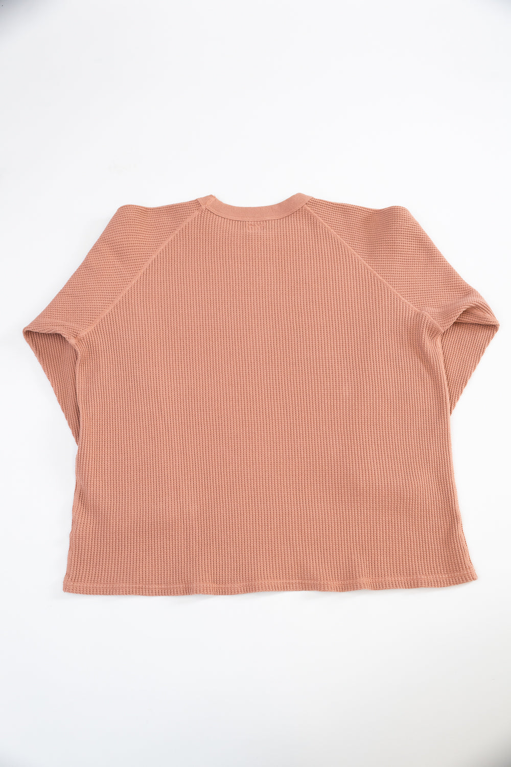 Heavy Waffle L/S Tee - Salmon