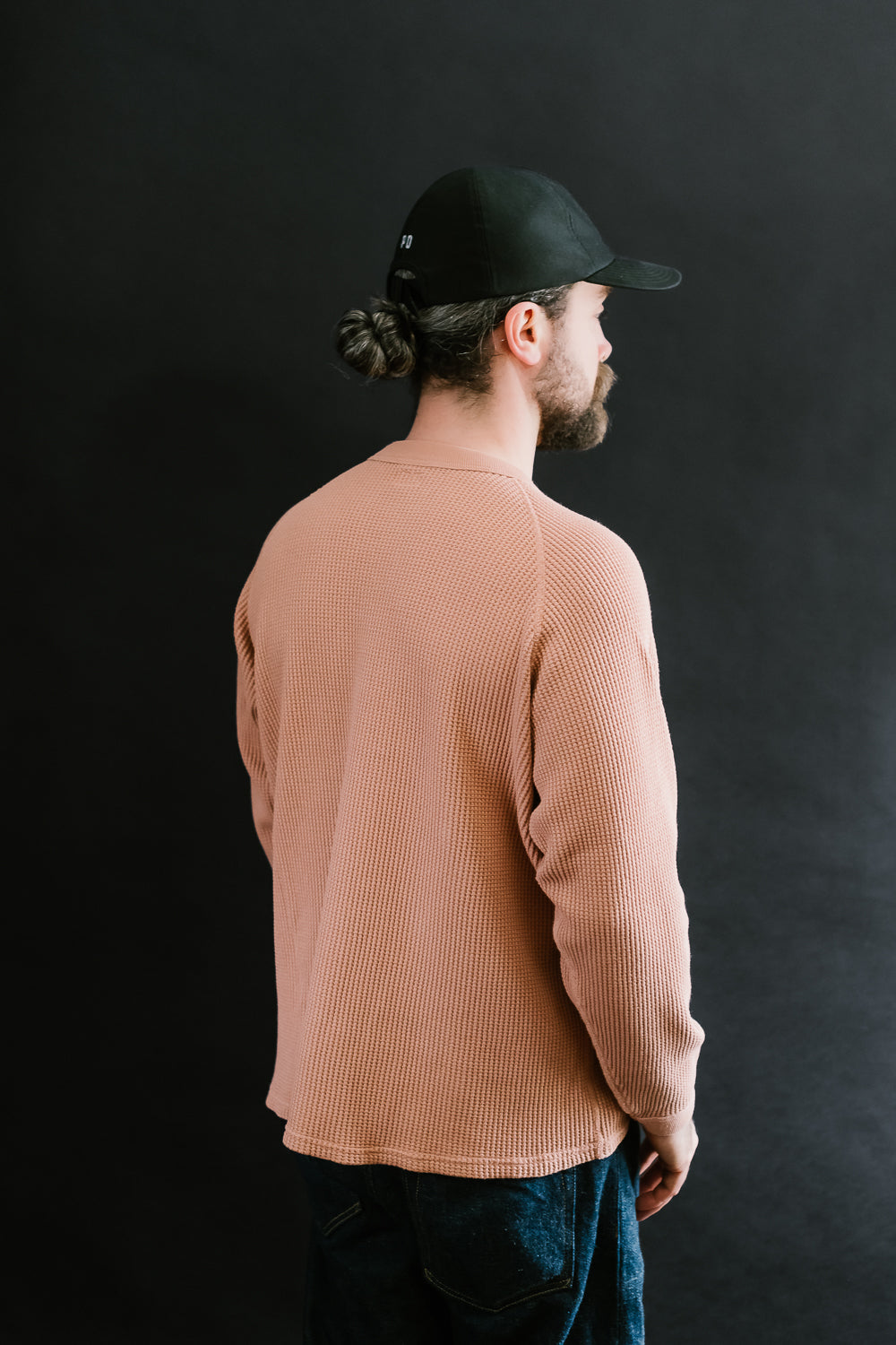 Heavy Waffle L/S Tee - Salmon