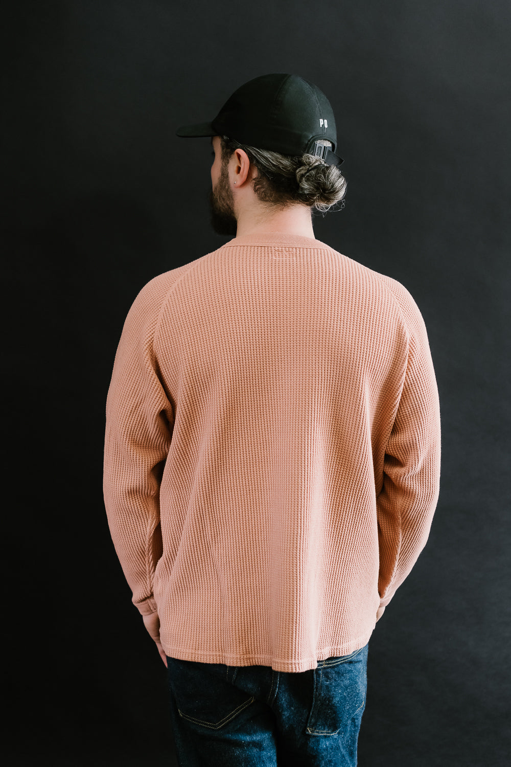 Heavy Waffle L/S Tee - Salmon