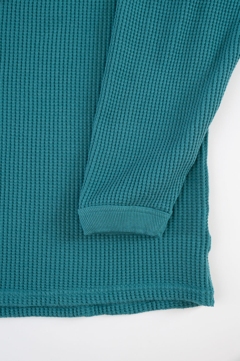 Heavy Waffle L/S Tee - Turquoise