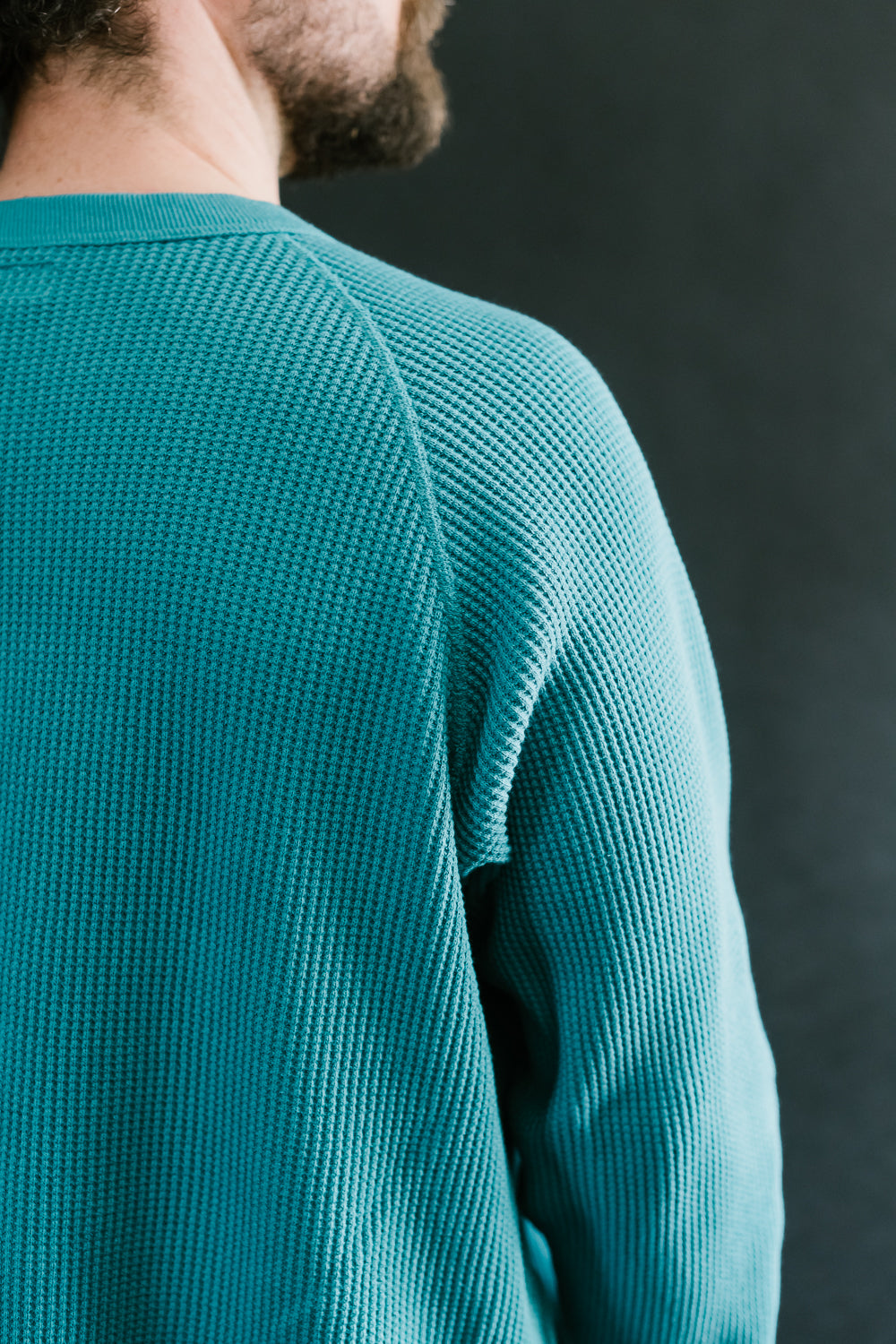 Heavy Waffle L/S Tee - Turquoise