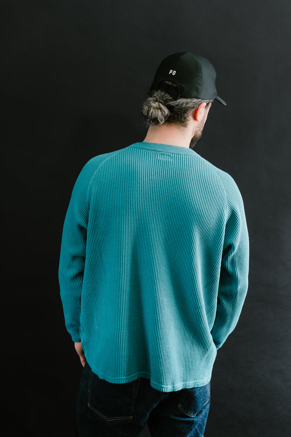 Heavy Waffle L/S Tee - Turquoise