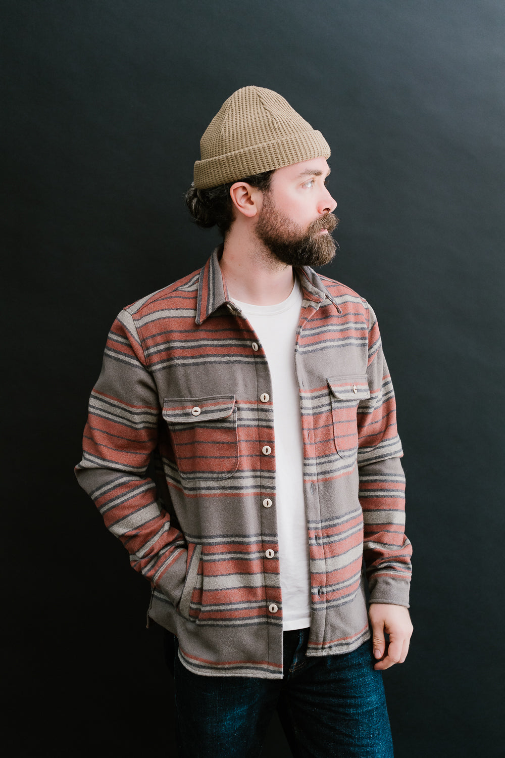 Alta Wool CPO - Cedar Stripe