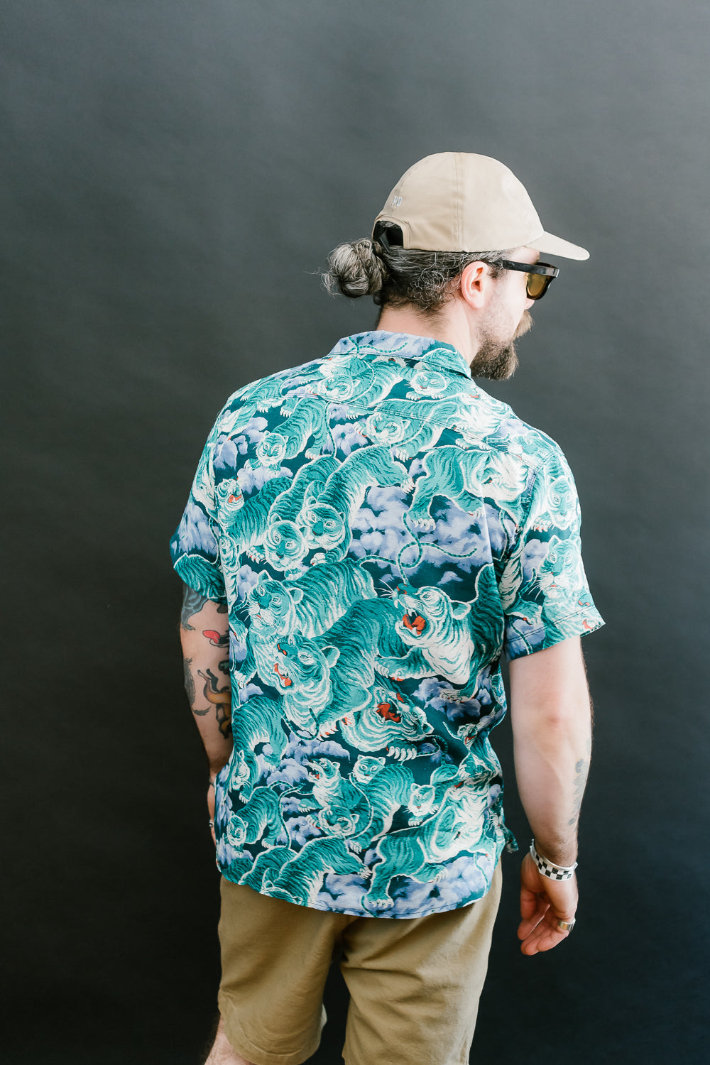 Hawaiian Shirt - Turquoise Tiger