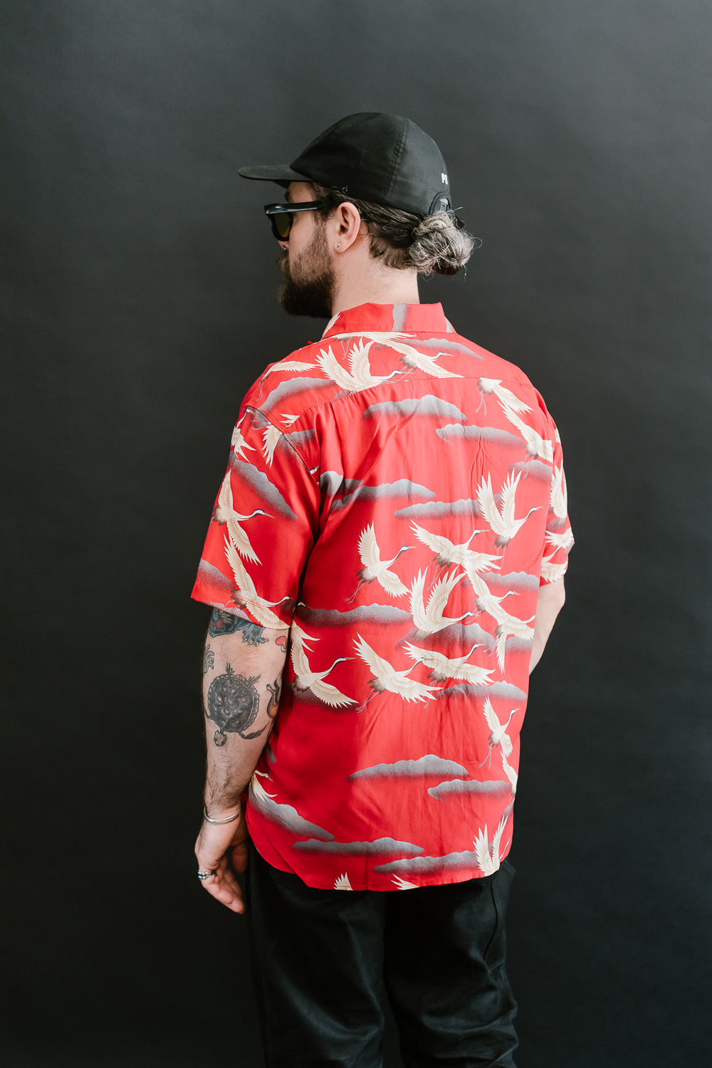 Hawaiian Shirt Cranes - Red