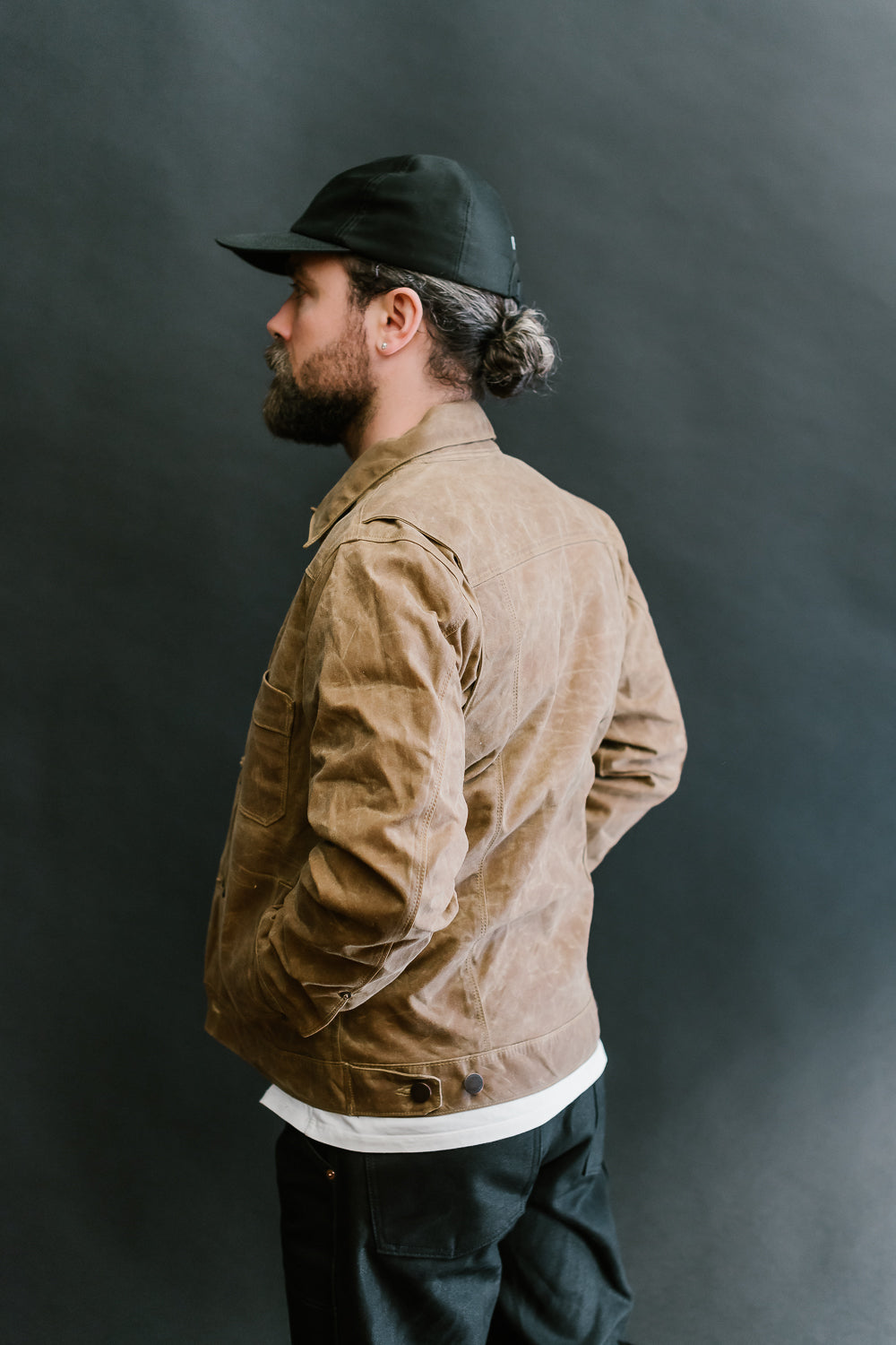 RJ1 Riders Jacket - Rust Waxed Canvas