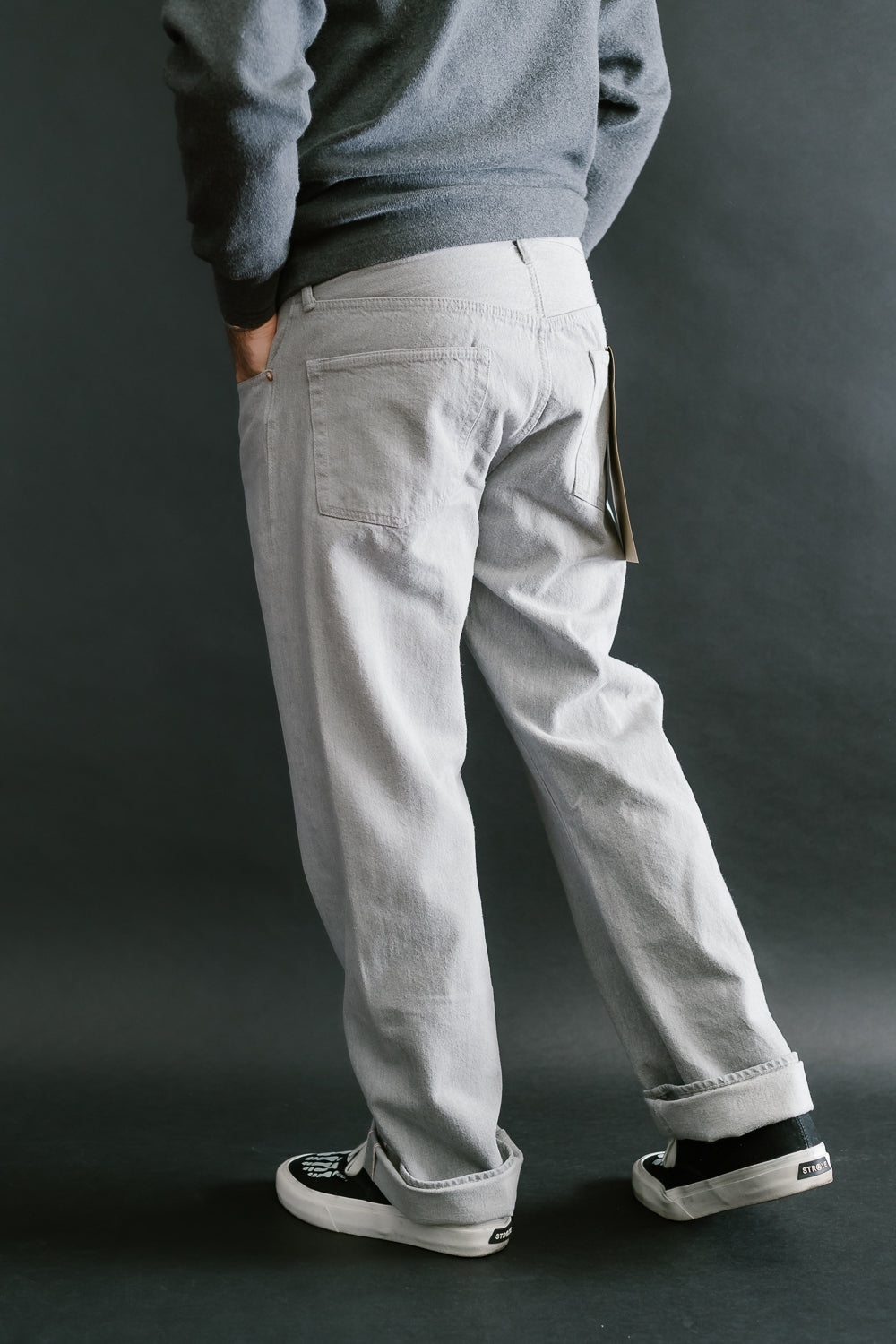 1102G - 12oz Sweat Denim Selvedge Pants - Gray