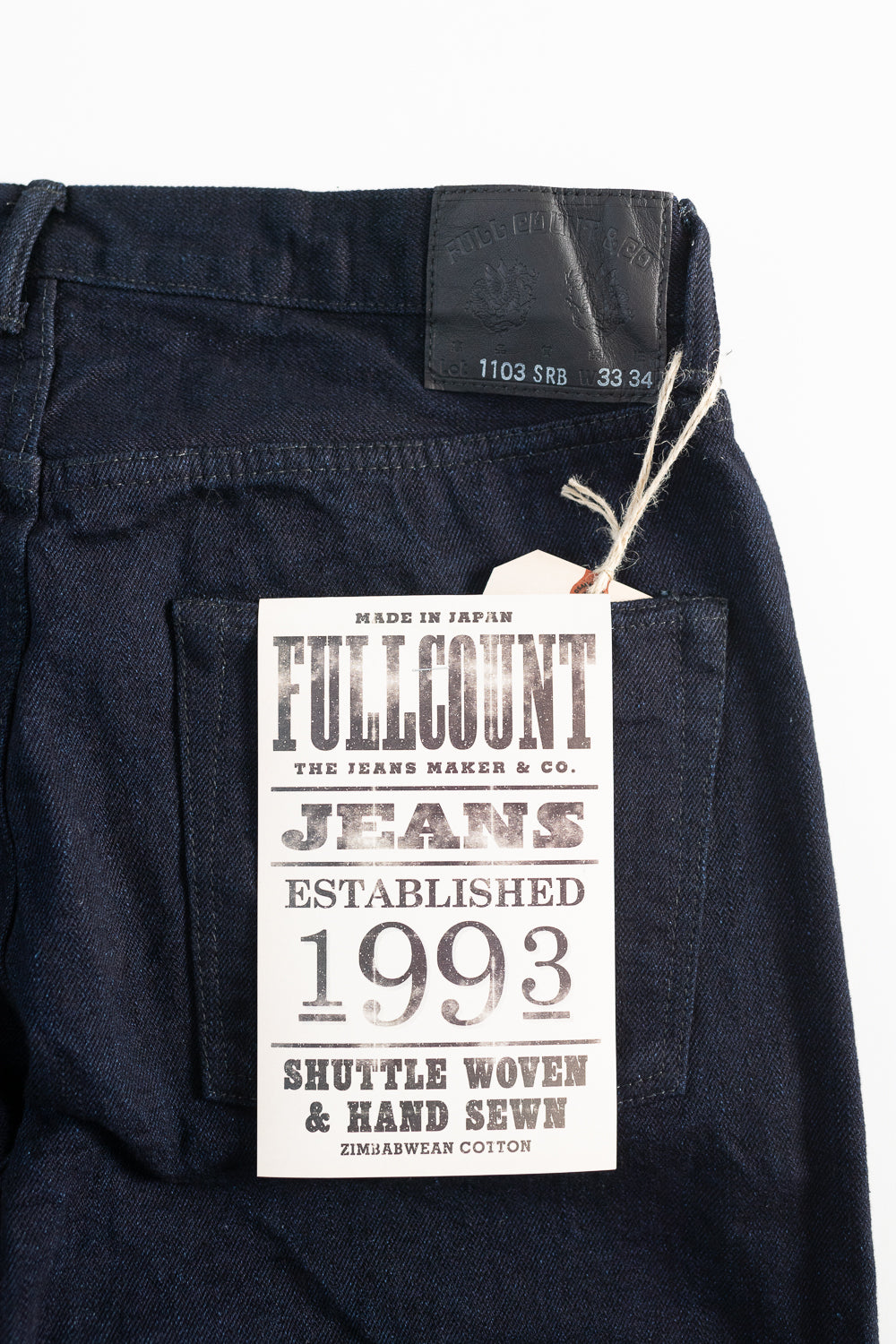 1103SRB - 15.5oz - Super Rough Selvedge Denim Clean Straight - Indigo, Black