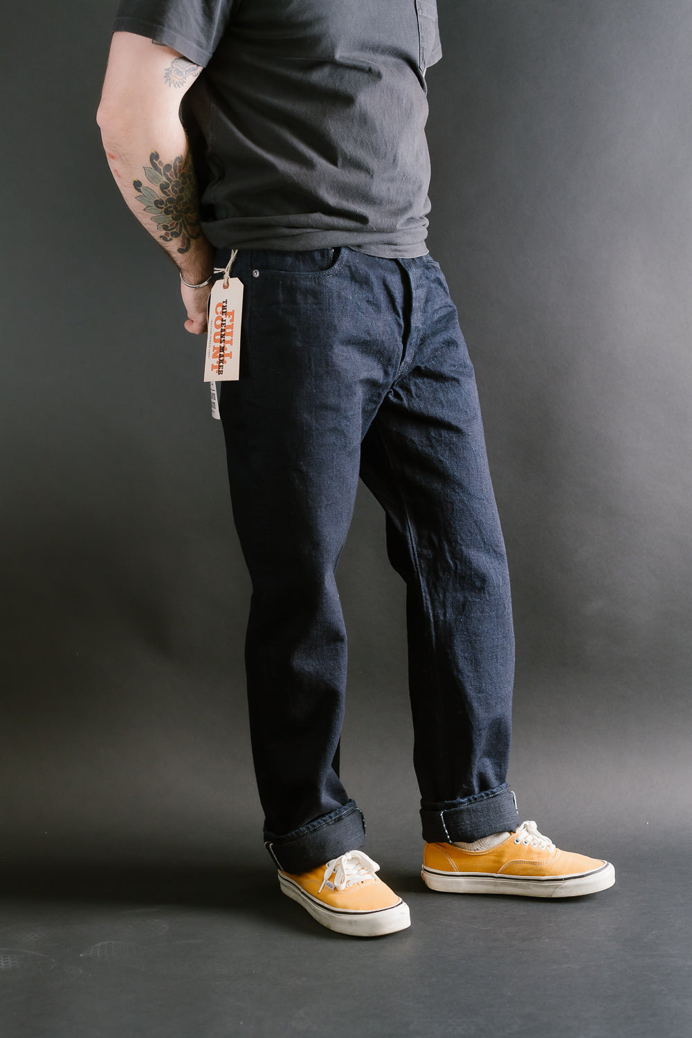 1103SRB - 15.5oz - Super Rough Selvedge Denim Clean Straight - Indigo, Black