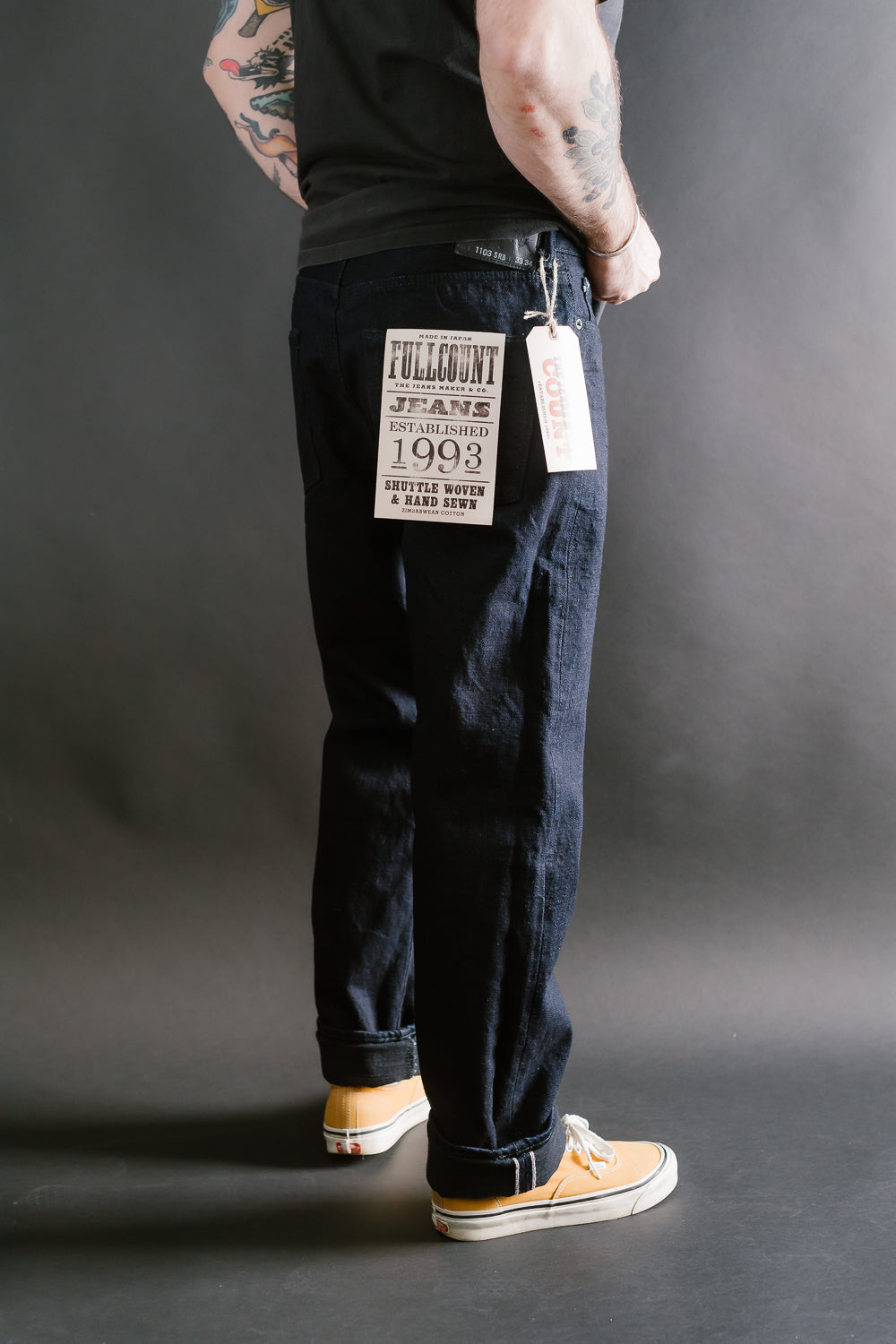 1103SRB - 15.5oz - Super Rough Selvedge Denim Clean Straight - Indigo, Black