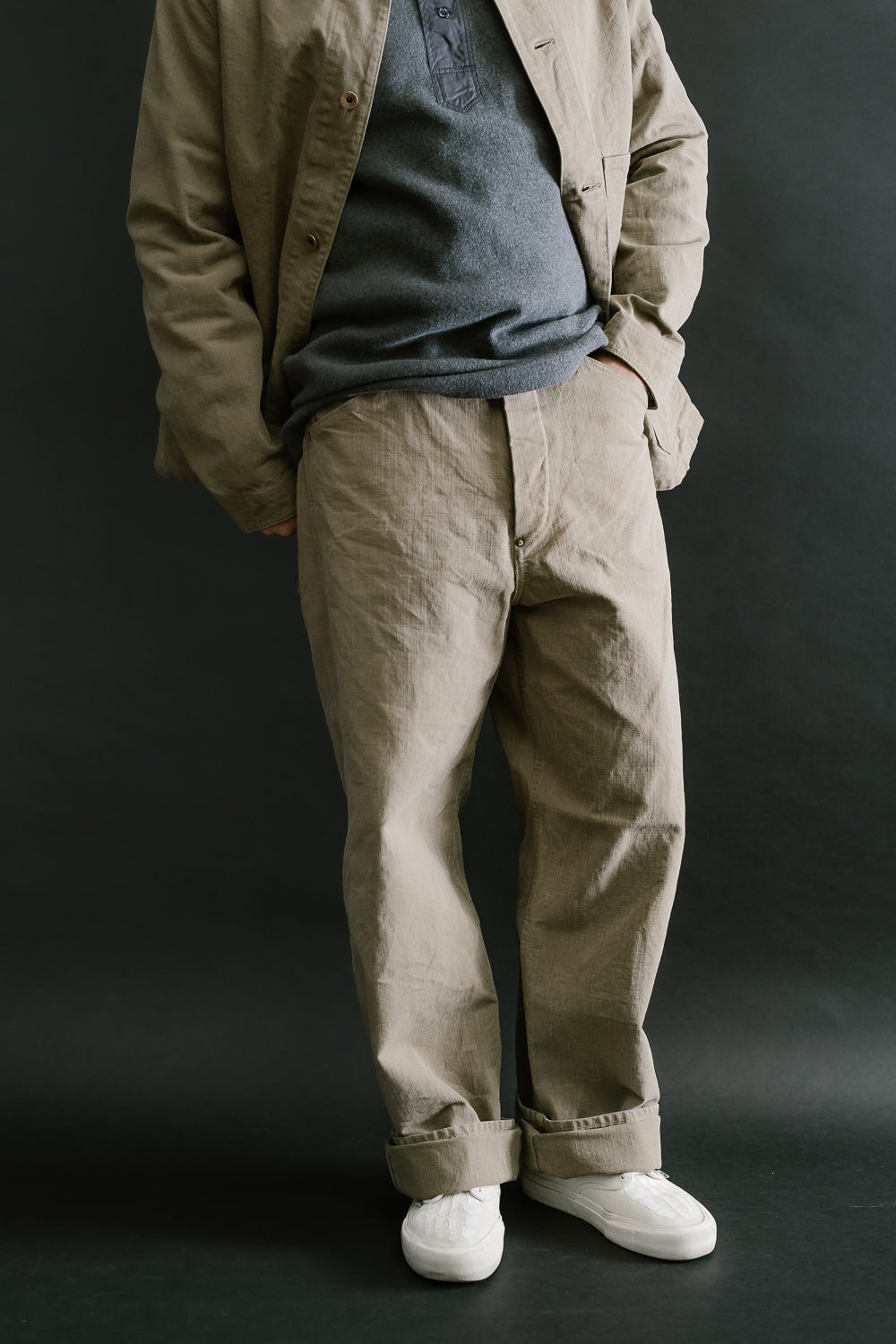 1129-5 - 14oz Sulfur Dye Heavy Oxford Work Pants - Olive Drab