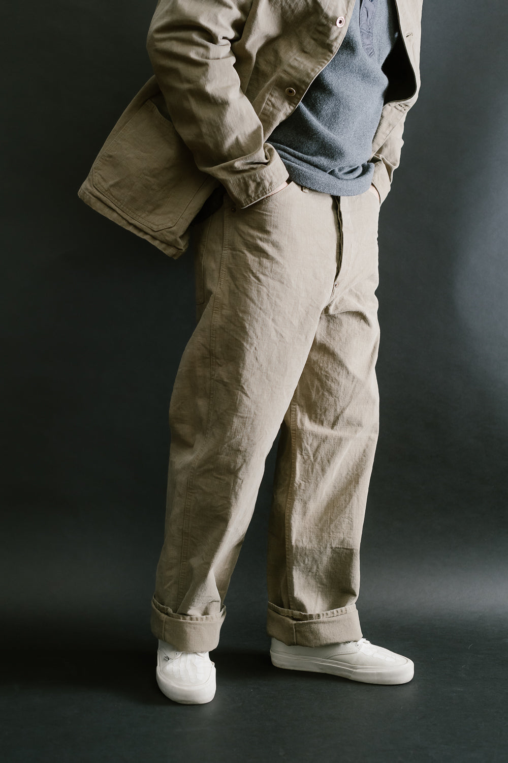 1129-5 - 14oz Sulfur Dye Heavy Oxford Work Pants - Olive Drab